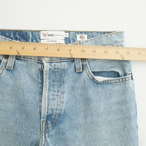 Re/Done Light Blue The Crawford Straight Leg Jeans - Picture 6 of 11